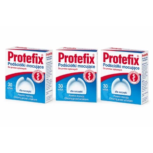 Protefix, plăcuțe de fixare pentru proteze, pentru maxilar, 3x30 bucăți