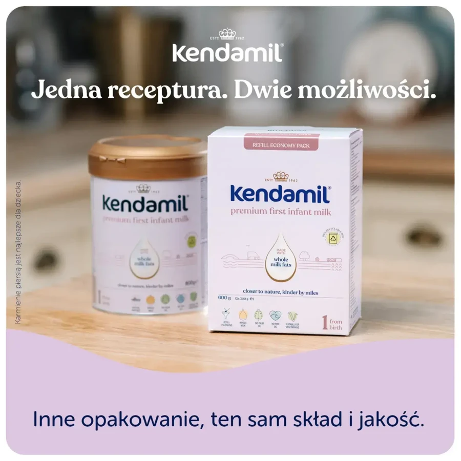 Kendamil Premium 1 DHA+, infant milk, from birth, 4x600 g