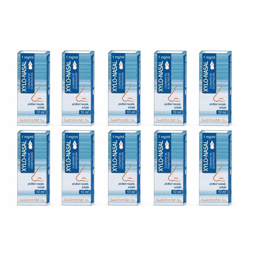 Xylo-Nasal 0,1%, neusdruppels, 10x10 ml, Rompharm