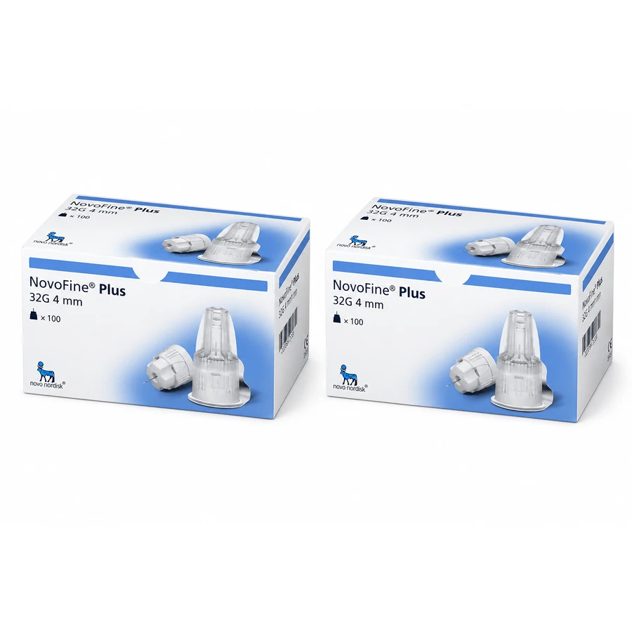 NovoFine Plus Injektionsnadeln, 32G (0,23/0,25 mm) x 4 mm, 2 x 100 Stück, Novo Nordisk Pharma
