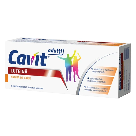 Cavit Adults Luteina, 2x20 tabletek do żucia, Biofarm: ceny i cechy