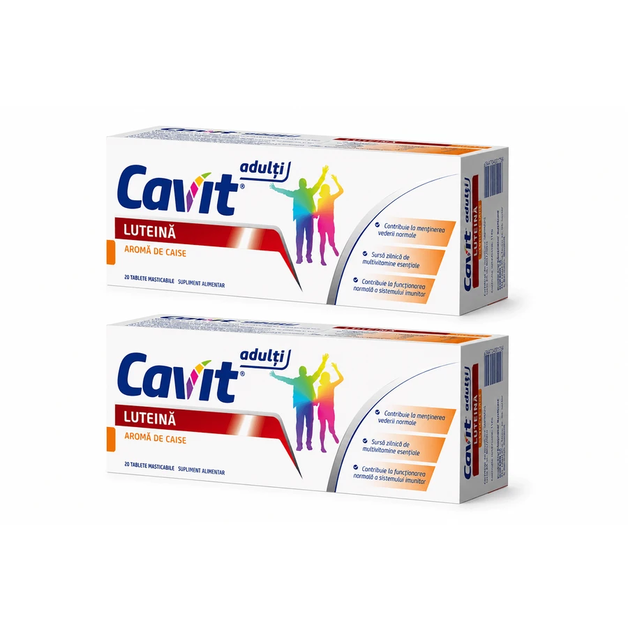 Cavit Adults Luteina, 2x20 tabletek do żucia, Biofarm: ceny i cechy