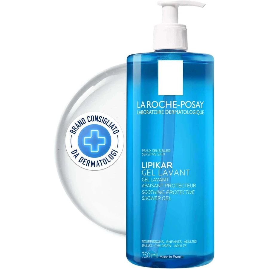 Lipikar Reinigingsgel, 3x1 liter, voor de gevoelige huid, La Roche-Posay