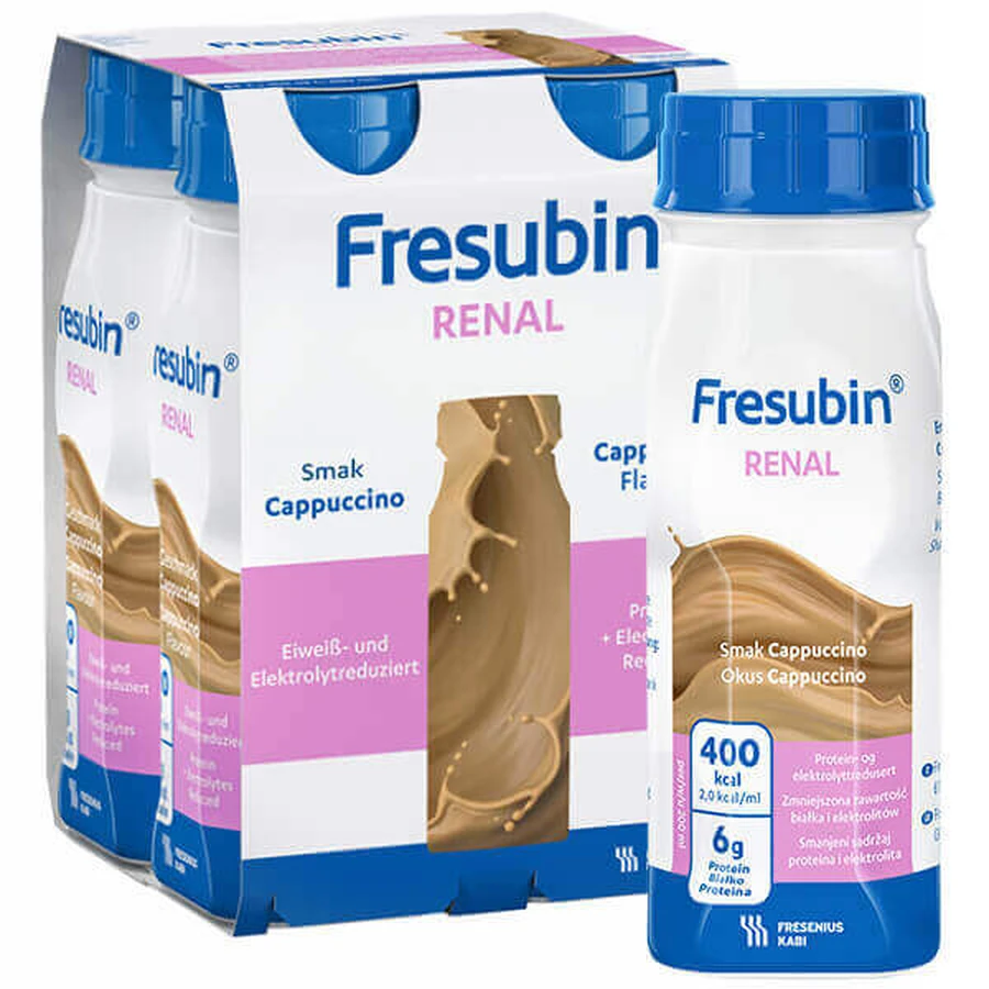 Fresubin Renal, Nährstoffpräparat, Geschmacksrichtung Cappuccino, 16x200 ml