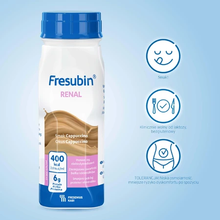 Fresubin Renal, Nährstoffpräparat, Geschmacksrichtung Cappuccino, 16x200 ml