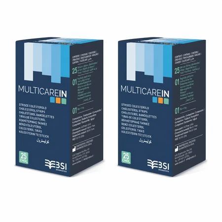 Multicare cholesterolteststrips, 2x25 stuks, Biochemical System