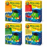 Möller's 4x36 Gummifische mit Omega-3, verschiedene Geschmacksrichtungen