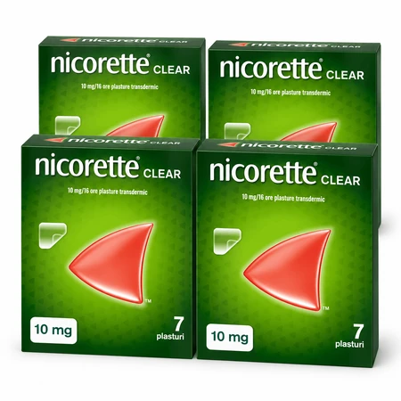 Nicorette Clear 10 mg, 4 x 7 plastrów, McNeil: ceny i cechy