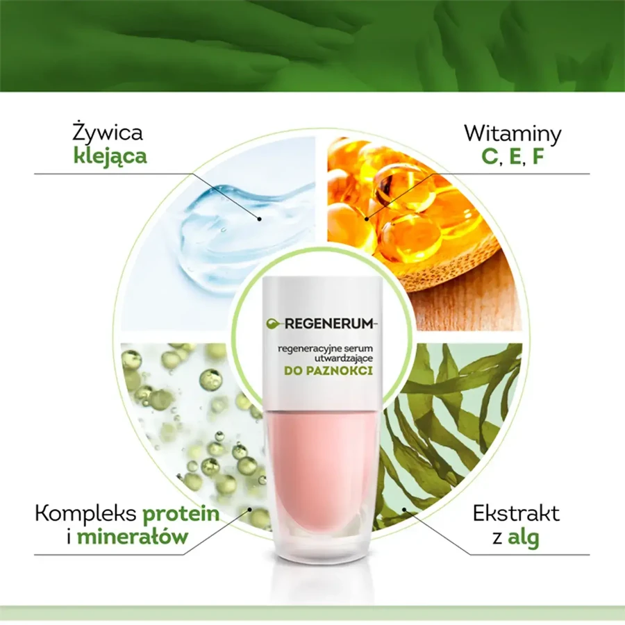 Regenerum, Ser de regenerare a unghiilor în lac, întăritor, 4x8 ml