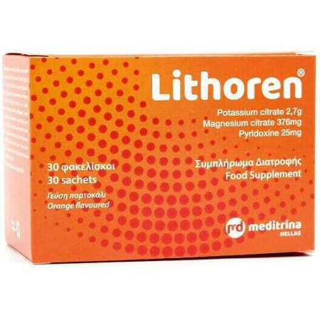 Meditrina Lithoren Spezial-Nahrungsergänzungsmittel 2x30 Beutel Orange