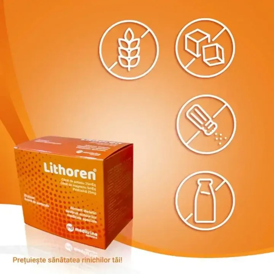 Meditrina Lithoren Spezial-Nahrungsergänzungsmittel 2x30 Beutel Orange