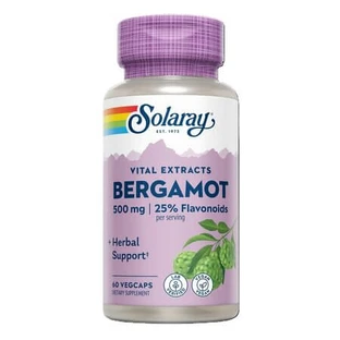 Solaray – ekstrakt z bergamotki, 500 mg, 60 kapsułek wegetariańskich, Secom