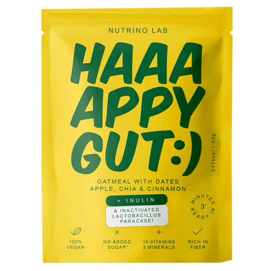 Happy Gut-havermoutmix met havervlokken, dadels, appels en chiazaad, 60 g, Nutrino Lab