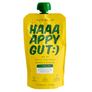 Happy Gut Pasteurized Puree with Apples, Pineapple, Mango, and Bananas, 180 g, Nutrino Lab
