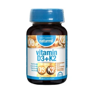 Witamina D + K2, 60 tabletek, Dietmed