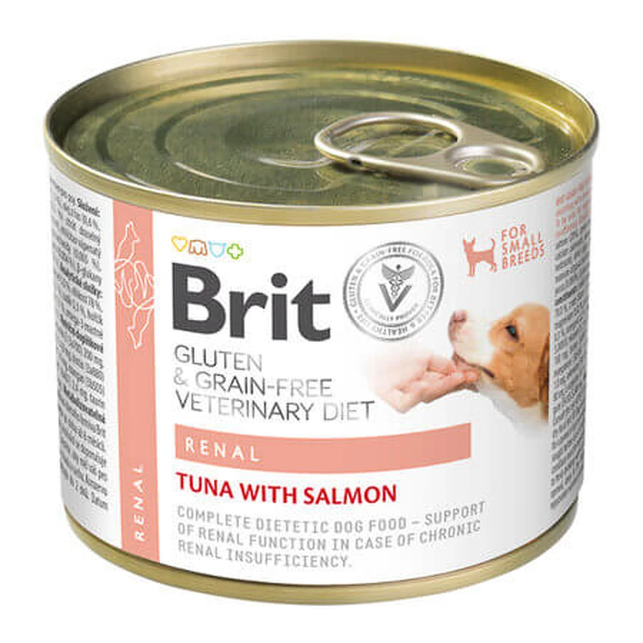 Nieren-Nassfutter für Hunde mit Thunfisch und Lachs, 200 g, Brit