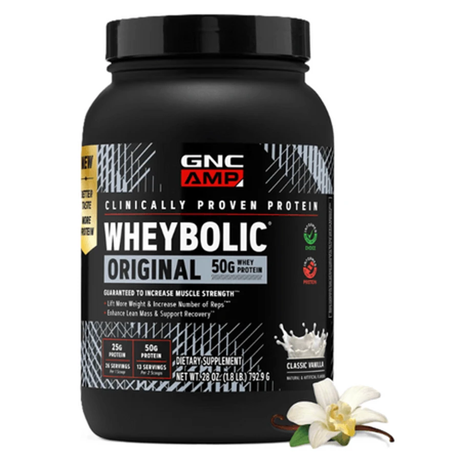Neues Wheybolic Molkenproteinpulver mit Vanillegeschmack, 792,9 g, GNC