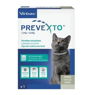 Collar antipulgas y garrapatas Prevexto para gatos, 1 unidad, Virbac