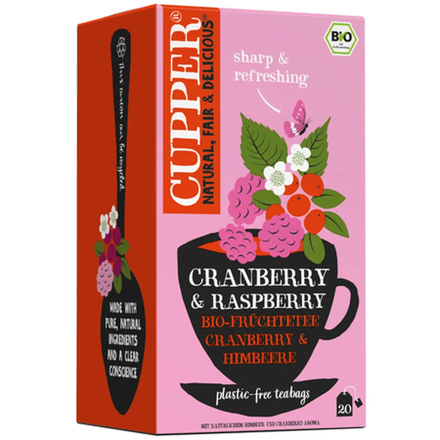 Cranberry- und Himbeertee, 40 g, Cupper