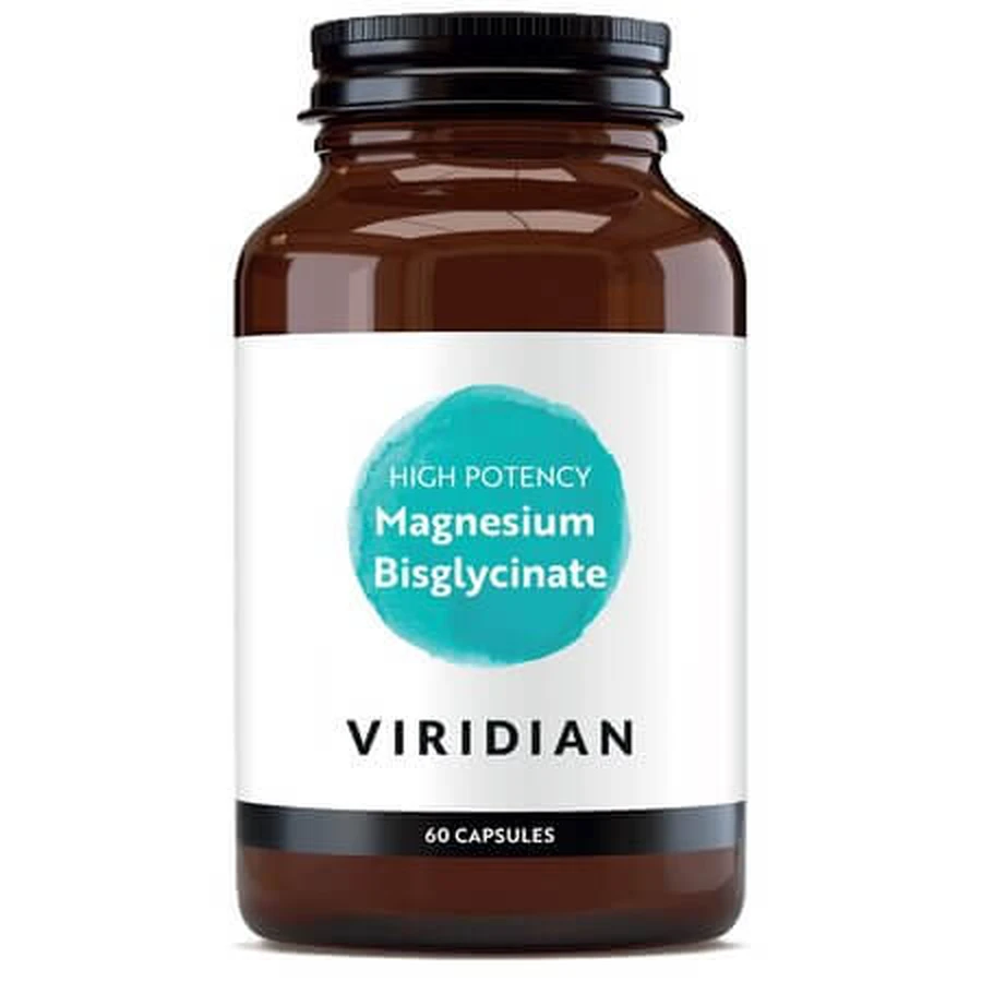Bisglycinate de magnésium hautement concentré, 60 gélules, Viridian