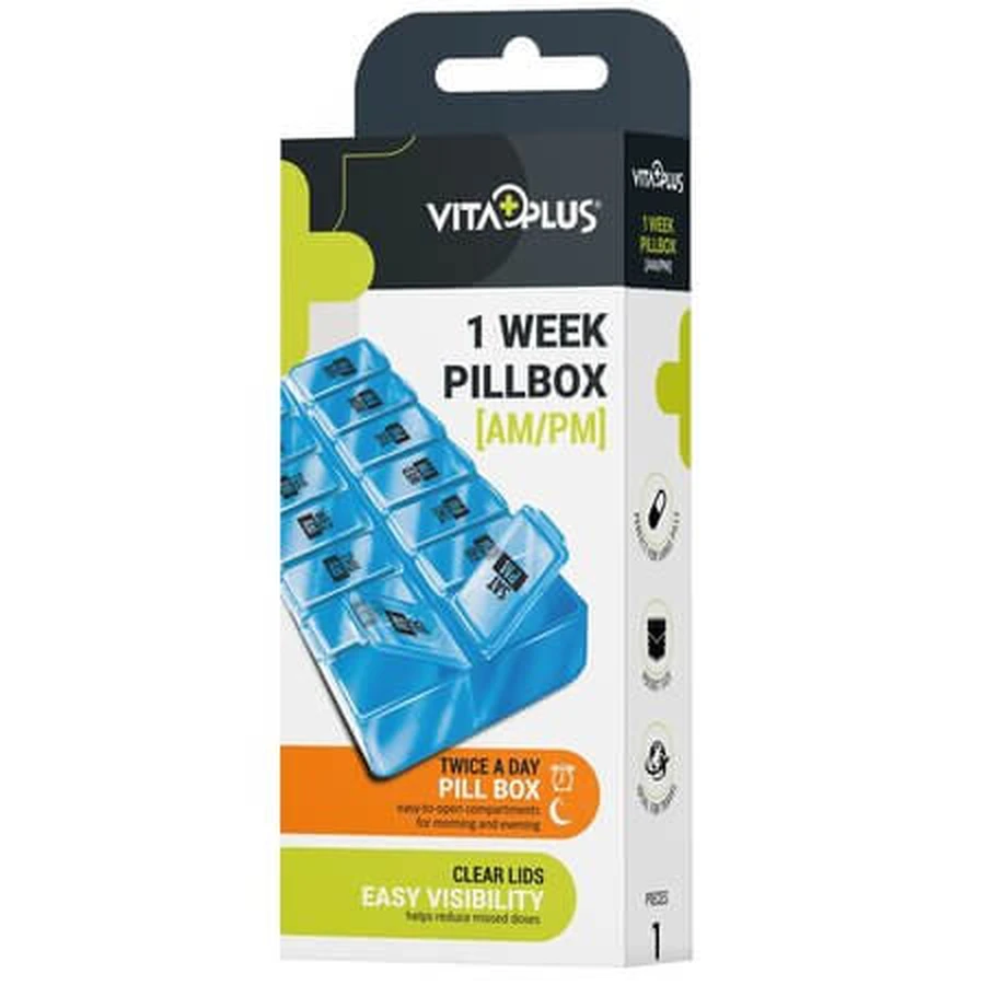 VP64011 Tygodniowy organizer na tabletki, 1 szt., VitaPlus: ceny i cechy