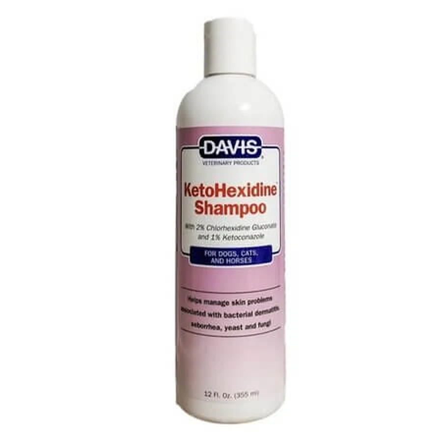 Shampoing antiseptique à la cétohexidine pour chiens, chats et chevaux, 355 ml, Davis