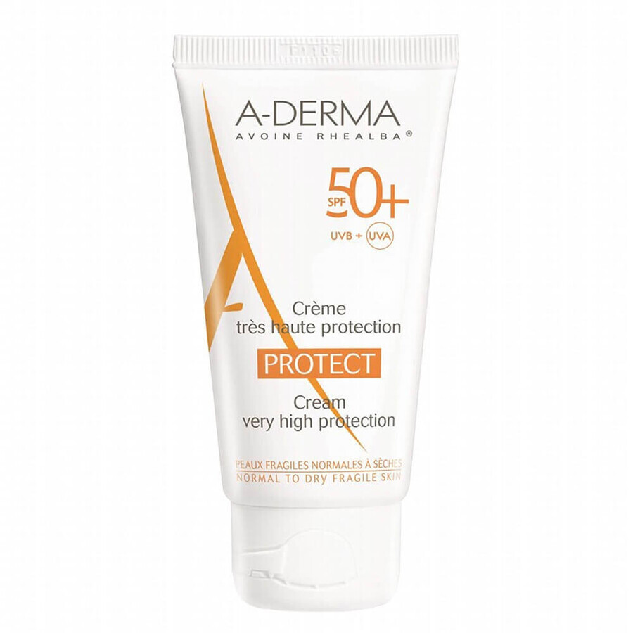 Crema pentru protectie solara cu SPF 50+, 40 ml, A-Derma Protect