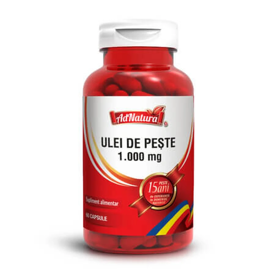 Fischöl, 1.000 mg, 60 Kapseln, AdNatura