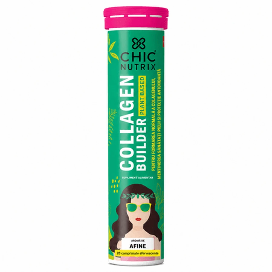 Pflanzlicher Kollagenaufbau, 20 Brausetabletten, Chic Nutrix
