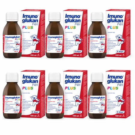 Imunoglukan P4H Plus, sirop pour enfants de plus de 3 ans et adultes,6x100 ml