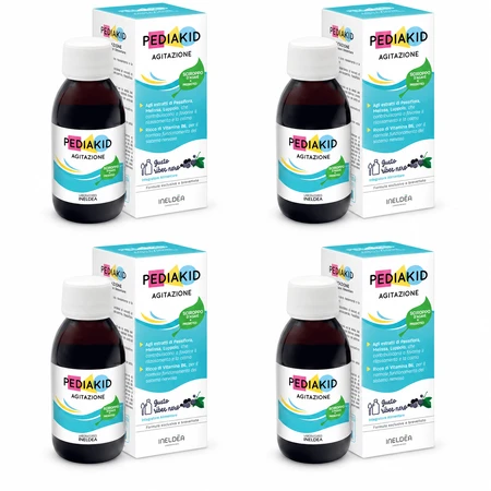 Pediakid Sirup mit schwarzem Johannisbeergeschmack Nervosite 4x125 ml 