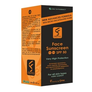 FDERMA Crema solar facial de alta protección SPF 50, 50 ml
