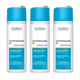Szampon przeciwłupieżowy Cystiphane Biorga, 3x200 ml, Bailleul