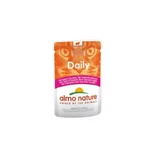 ALMO NATURE Daily Cat, atún y salmón, comida húmeda para gatos en bolsitas (en salsa), 70 g