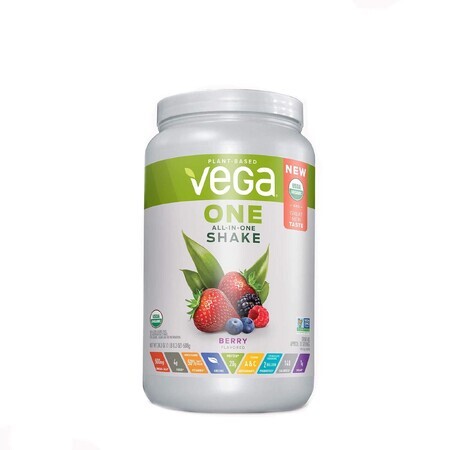 Vega One All-in-one Shake Pflanzliches Eiweiß mit Beerengeschmack, 688 G