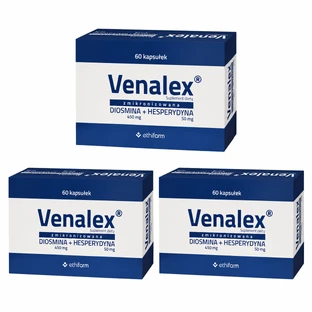 Venalex, zmikronizowana diosmina + hesperydyna, 3x60 kapsułek