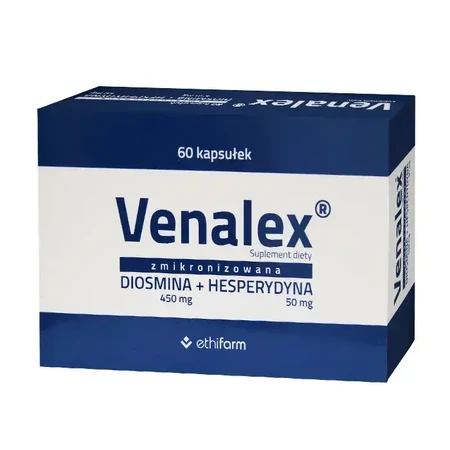 Venalex, diosmină micronizată + hesperidină, 3x60 capsule, Ethifarm