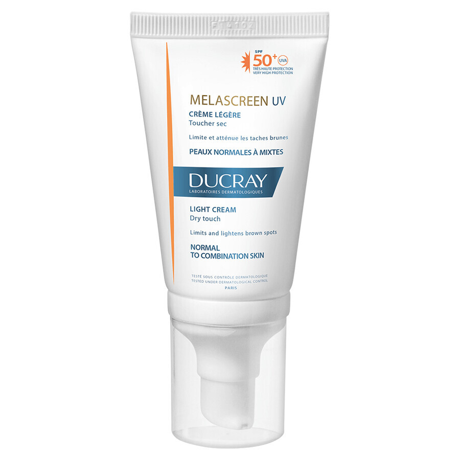 Crema pentru ten normal-mixt cu SPF 50 Melascreen UV Legere, 40 ml, Ducray