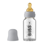 Komplettes Set aus Glasflasche, 110 ml, Cloud, Lätzchen