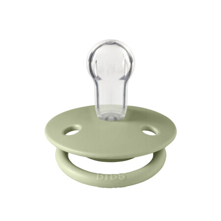 Suzeta cu tetina rotunda universala din silicon De Lux, 0 - 3 ani, Sage, Bibs