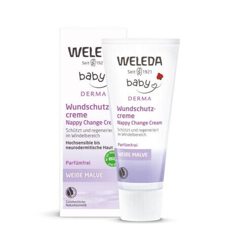 Windelcreme mit weißem Nalba, Baby Derma, 50 ml, Weleda