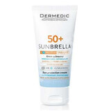 Sunbrella SPF 50+ Schutzcreme für normal-trockene Haut und empfindliche Haut mit zarten Kapillaren, 50 g, Dermedic