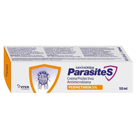 Antimicrobial protective cream with Permethrin 5%, 50 ml, Santaderm