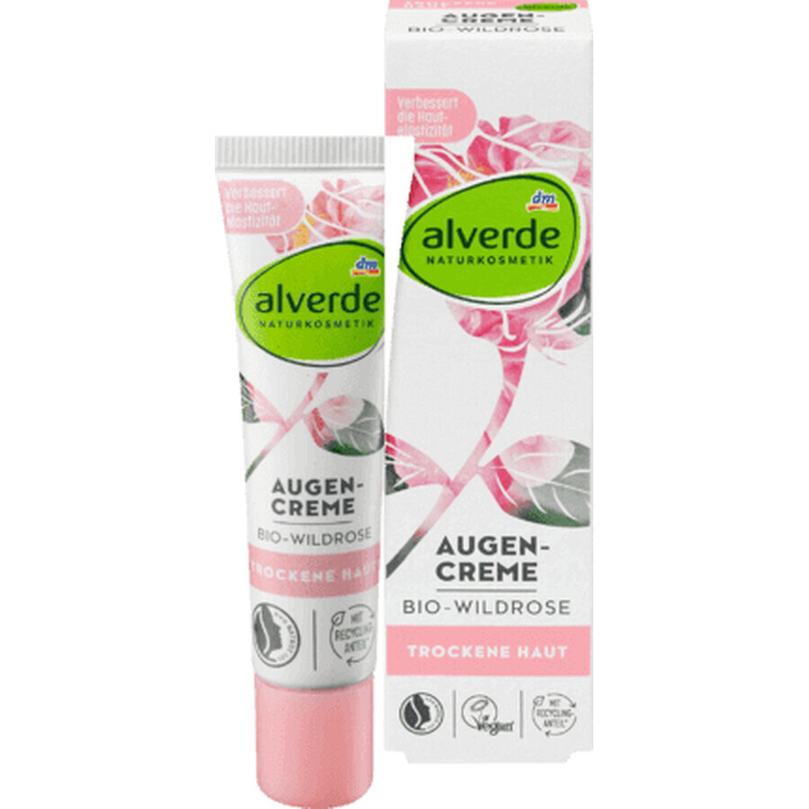 Alverde Naturkosmetik Cremă de ochi cu trandafir sălbatic, 15 ml