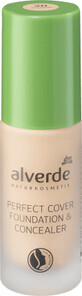 Alverde Naturkosmetik Perfect Cover Foundation &amp; Abdeckstift 20, 20 ml