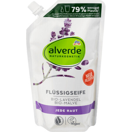 Alverde Naturkosmetik Săpun lichid lavandă rezervă, 500 ml