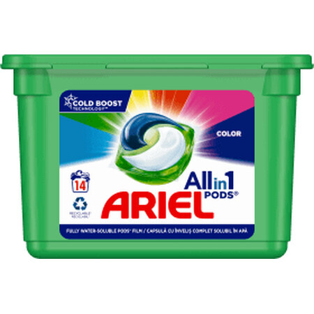 Ariel Detergent de rufe capsule All in One PODS Color 14 spalari, 14 buc