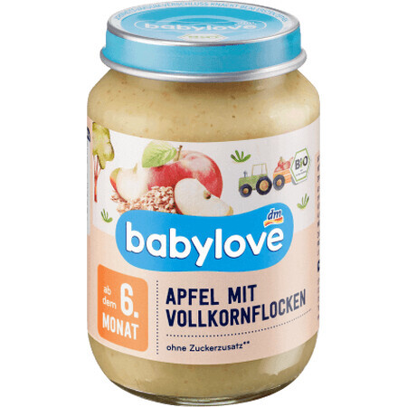 Babylove Apfelpüree mit Getreide ECO, 6+, 190 g