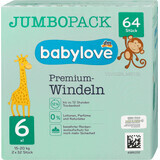 Babylove Premium Jumbowindeln Nummer 6, 64 Stk