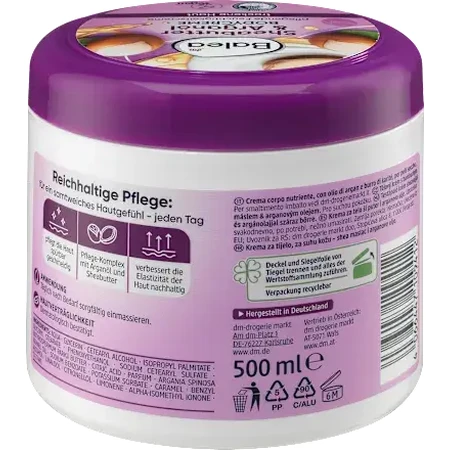 Balea Sheaboter &amp; Arganolie Bodycrème, 500 ml